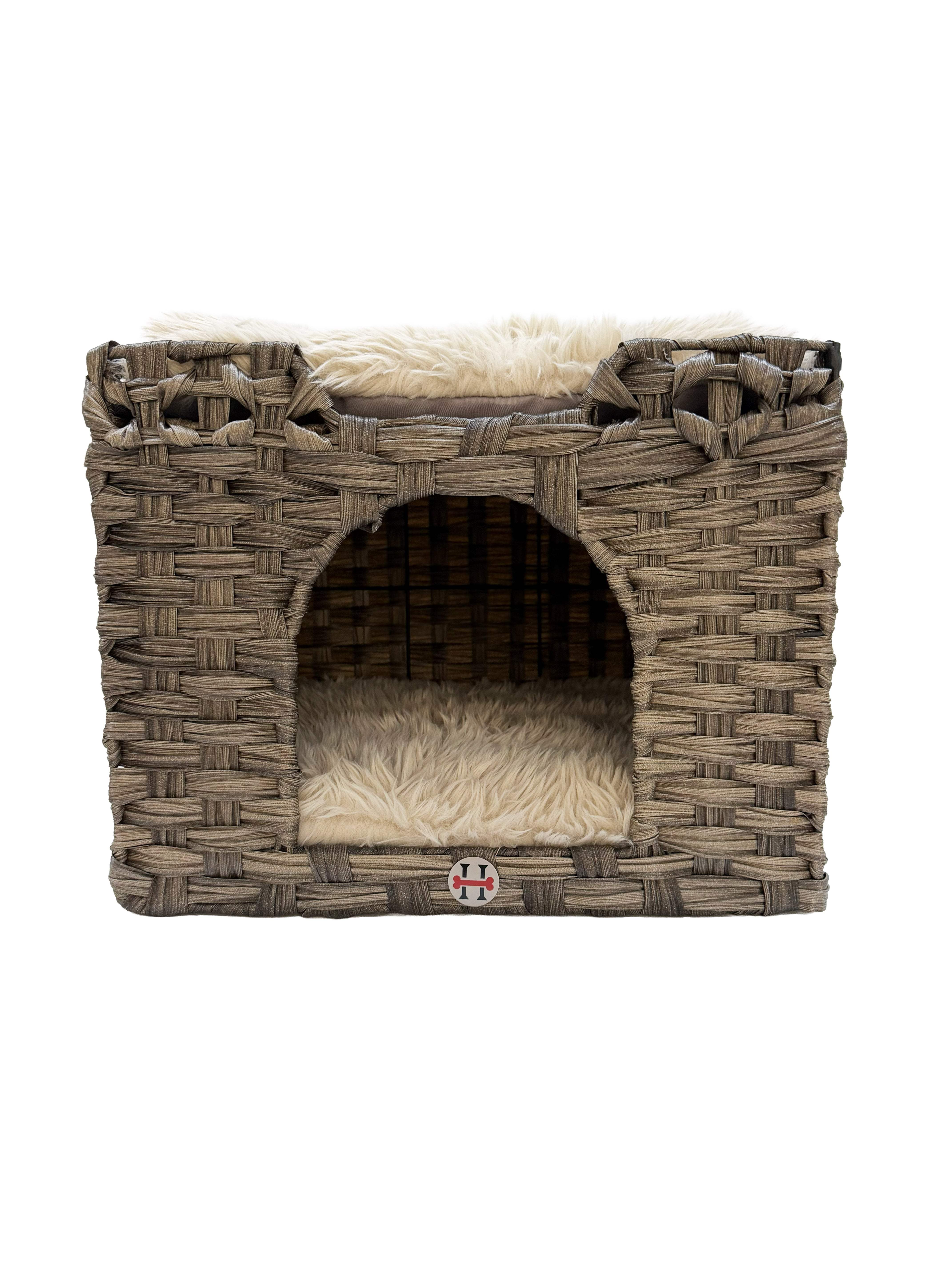 Huntley Pet Cat House, 2 Cushion Bed, Gray – Flyclothing LLC