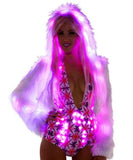 J-Valentine CL524 - Light-Up Hooded Cropped Jacket - J. Valentine - Flyclothing LLC