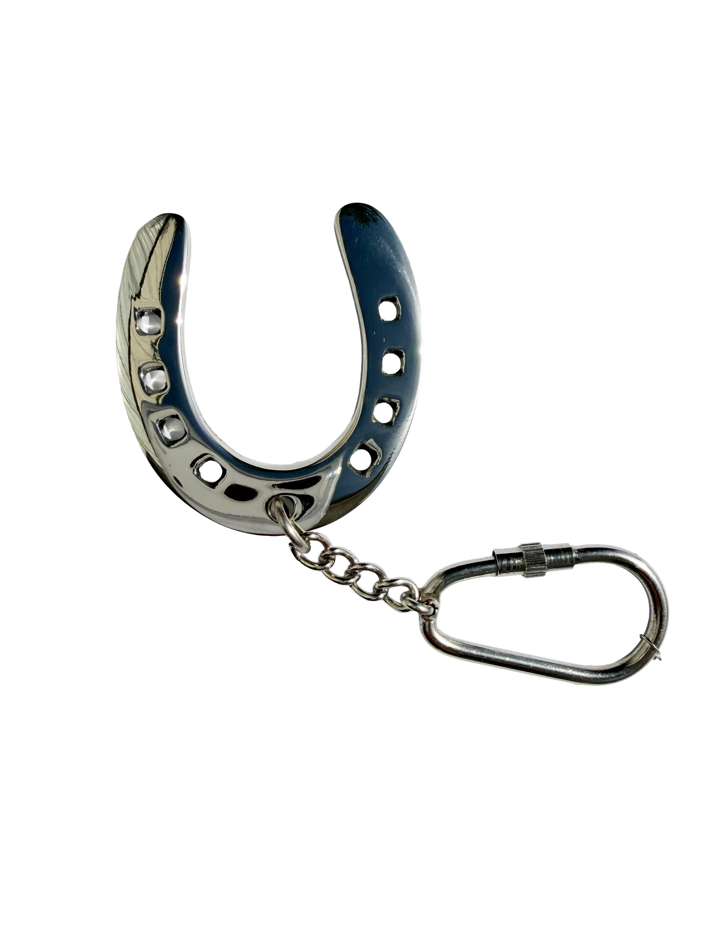 Huntley Equestrian Silver Horsehoe Keychain