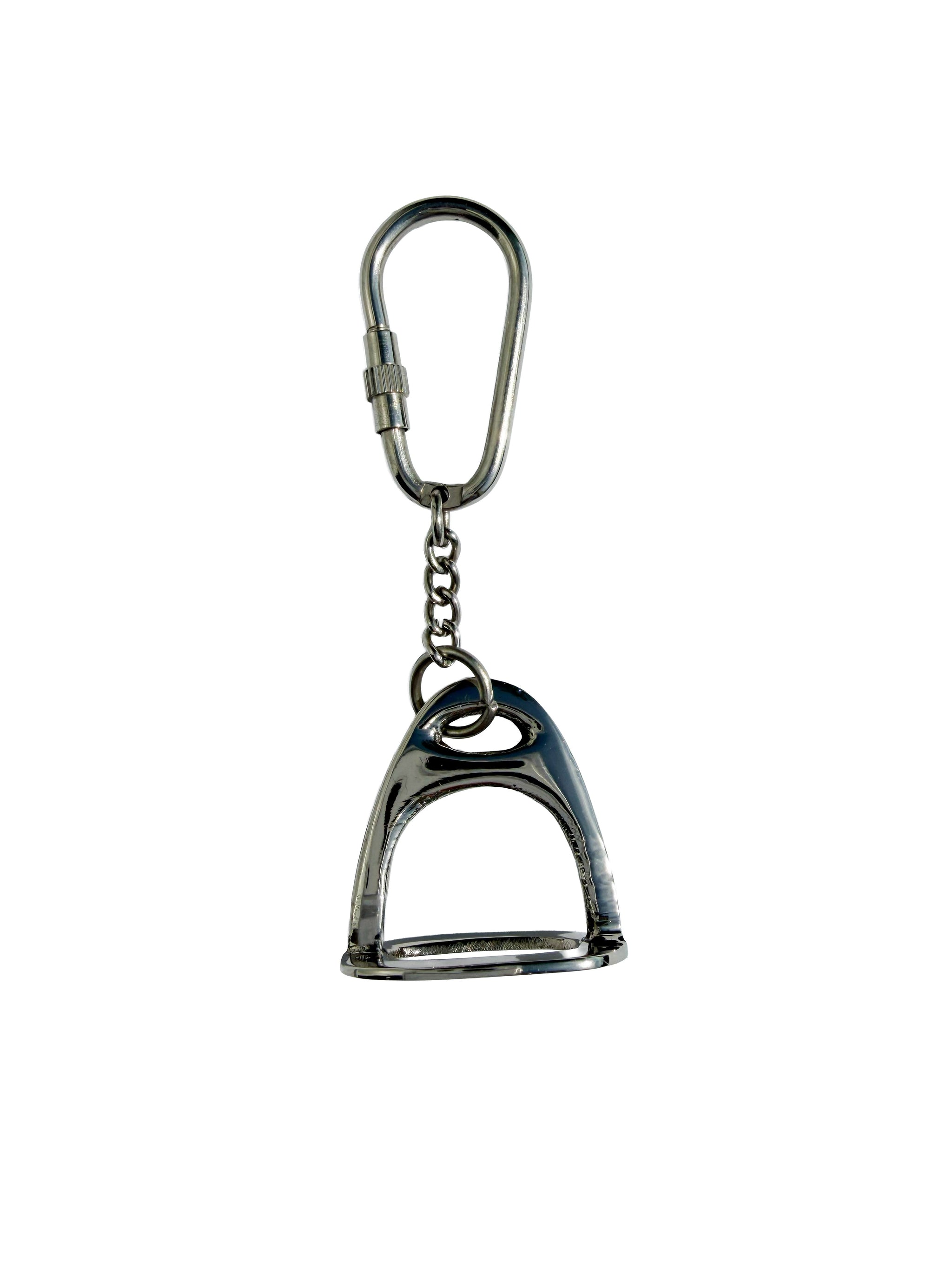 Huntley Equestrian Silver English Stirrup Keychain