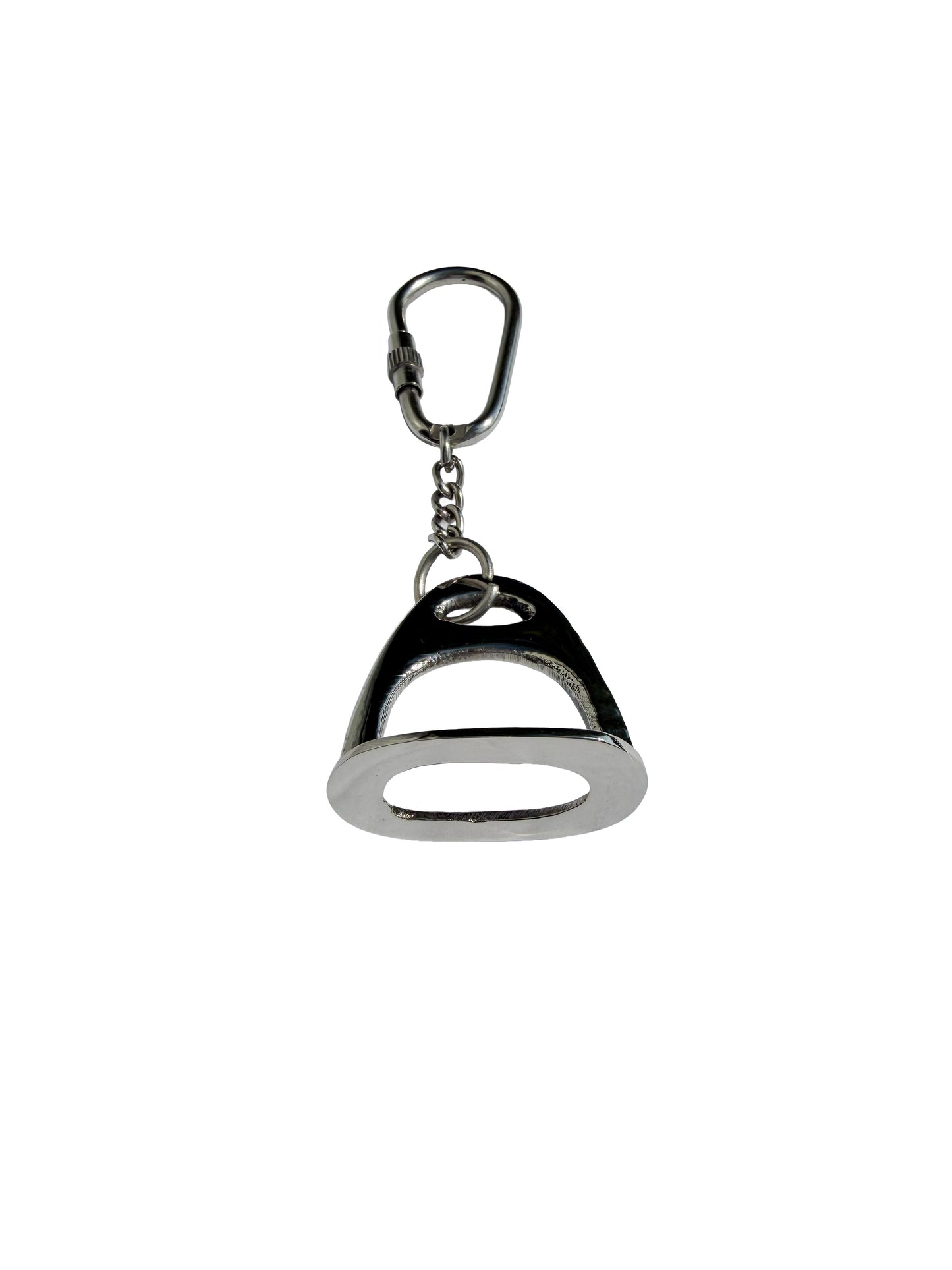 Huntley Equestrian Silver English Stirrup Keychain