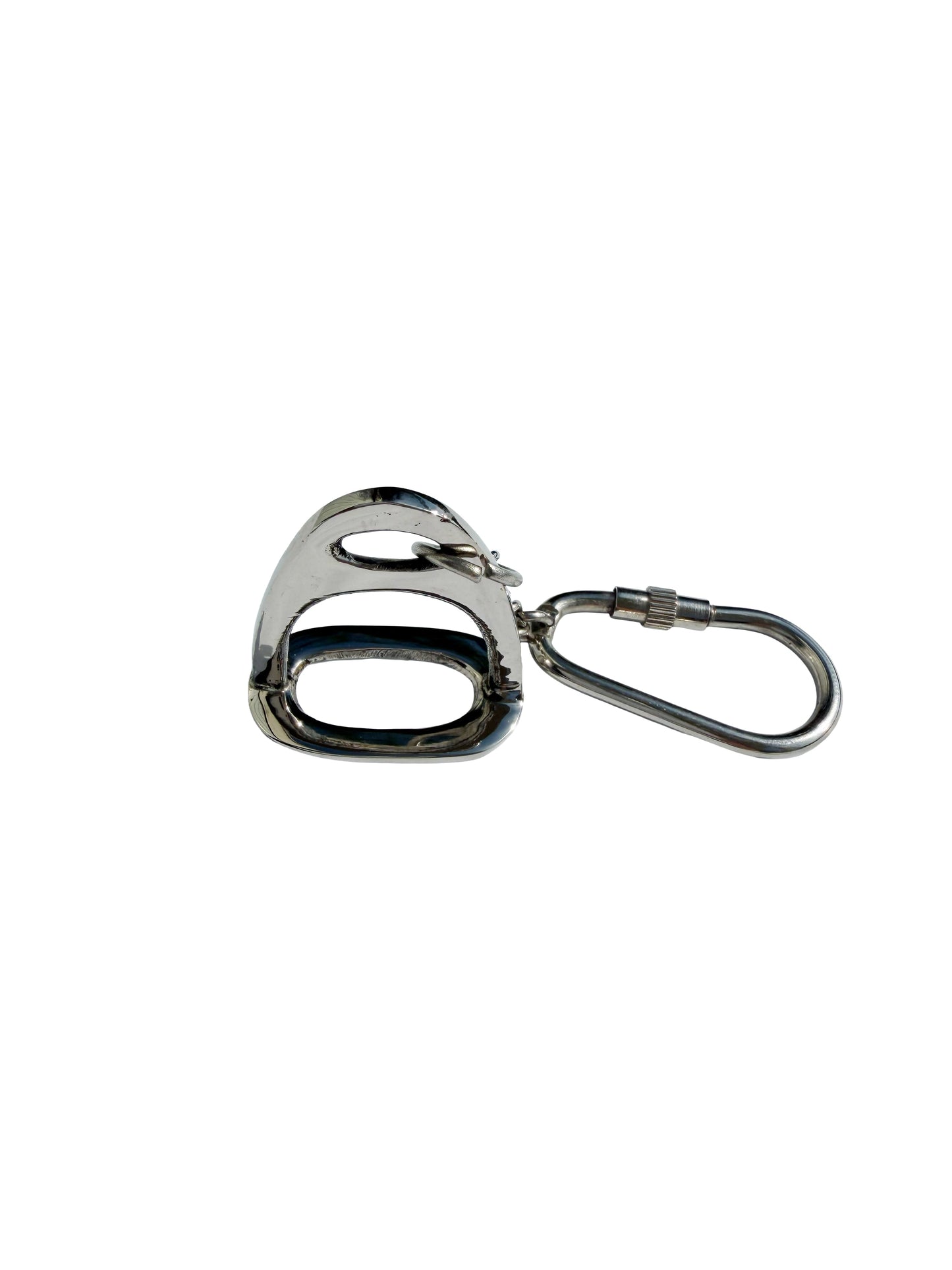 Huntley Equestrian Silver English Stirrup Keychain