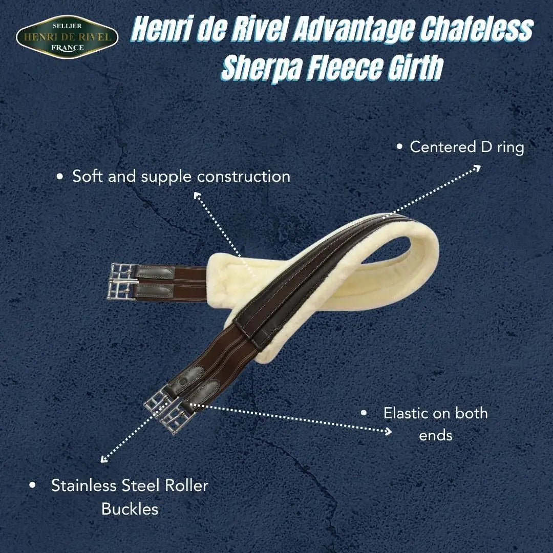Henri de Rivel Advantage Chafeless Sherpa Fleece Girth - Breeches.com - Flyclothing LLC