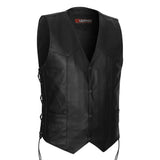 Desperado - Classic V Neck Side Laced Vest - GoLeather - Flyclothing LLC