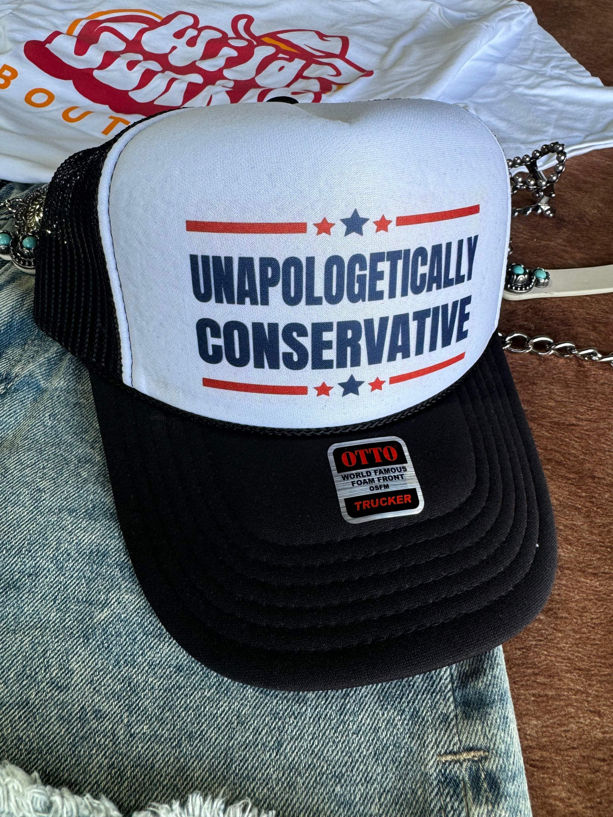 Unapologetically Conservative Trucker Hat - Wild Junkie - Flyclothing LLC