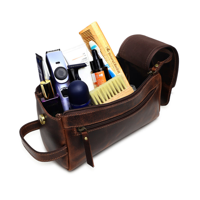 The Reuben Travel Dopp Kit - Classy Leather Bags - Flyclothing LLC