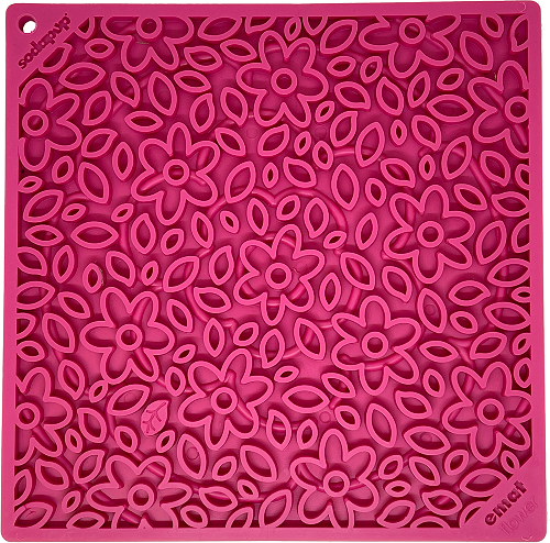 Flower Power emat - Enrichment Lick Mat for Dogs and Cats | Flower Design | USA Made - SodaPup/True Dogs, LLC - Flyclothing LLC