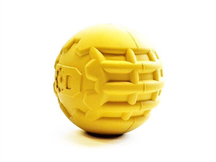Industrial Dog Ball Rubber Chew Toy for Heavy Chewers | Yellow | USA Made | SodaPup - SodaPup/True Dogs, LLC - Flyclothing LLC