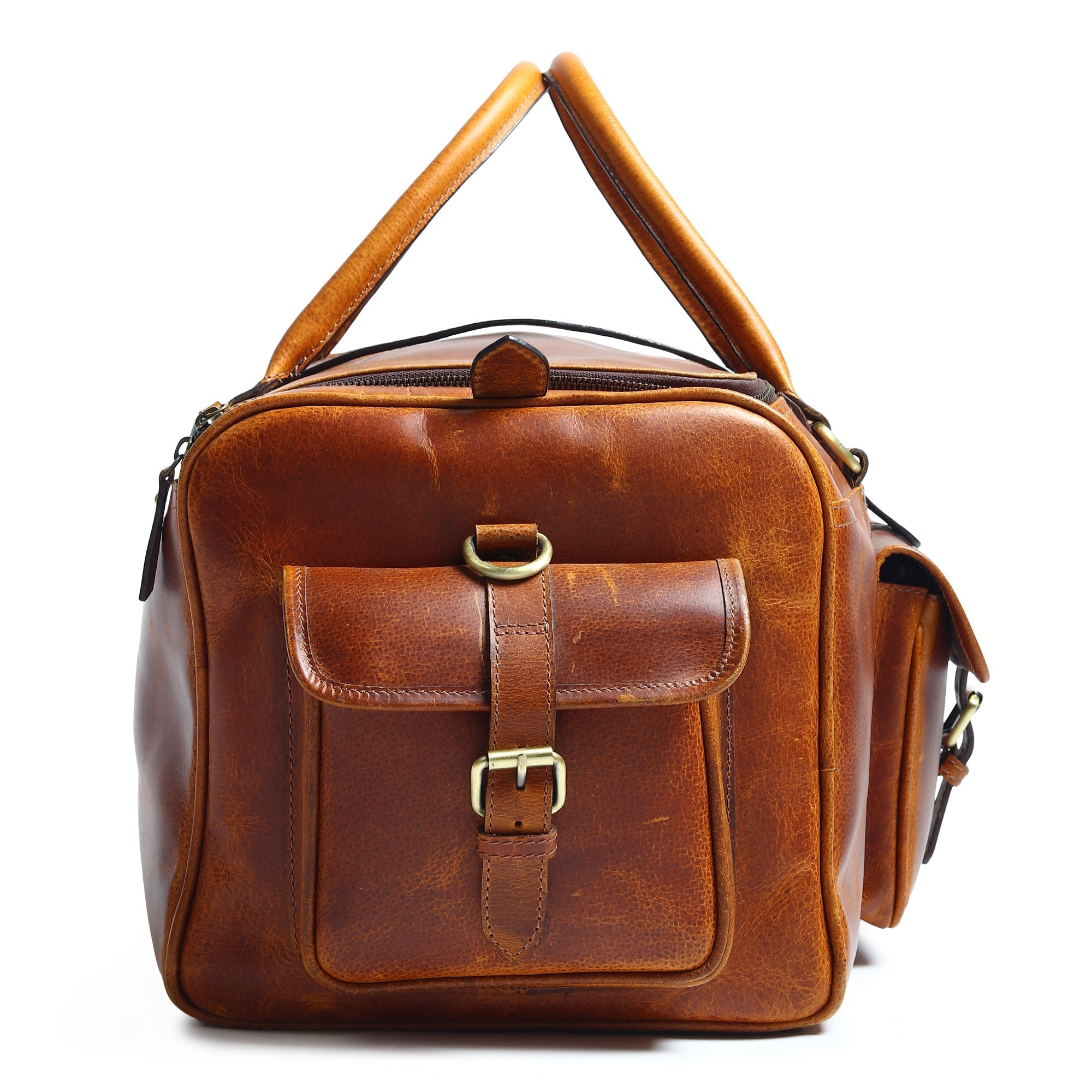 Berlin Leather Weekender Duffle Bag - Classy Leather Bags - Flyclothing LLC