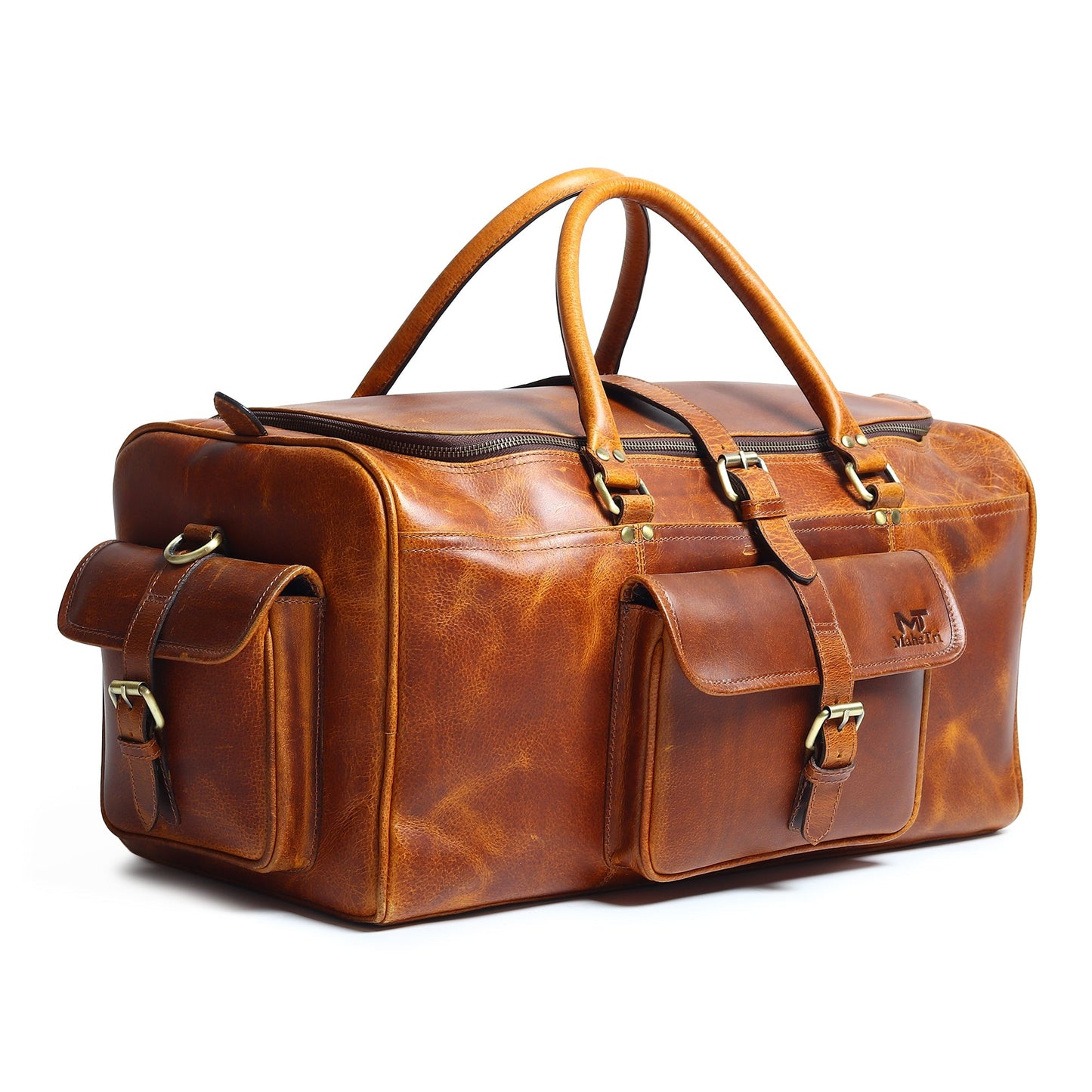 Berlin Leather Weekender Duffle Bag - Classy Leather Bags - Flyclothing LLC