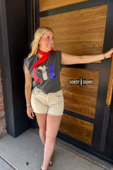 DS Red, White & Boots Tank
