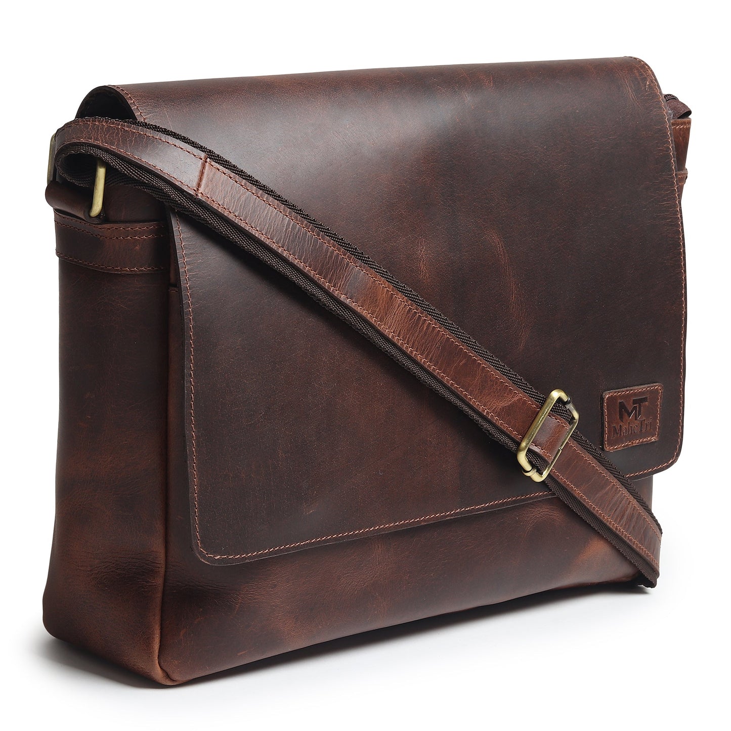 Genuine Sitka Leather Laptop Bag - Classy Leather Bags - Flyclothing LLC