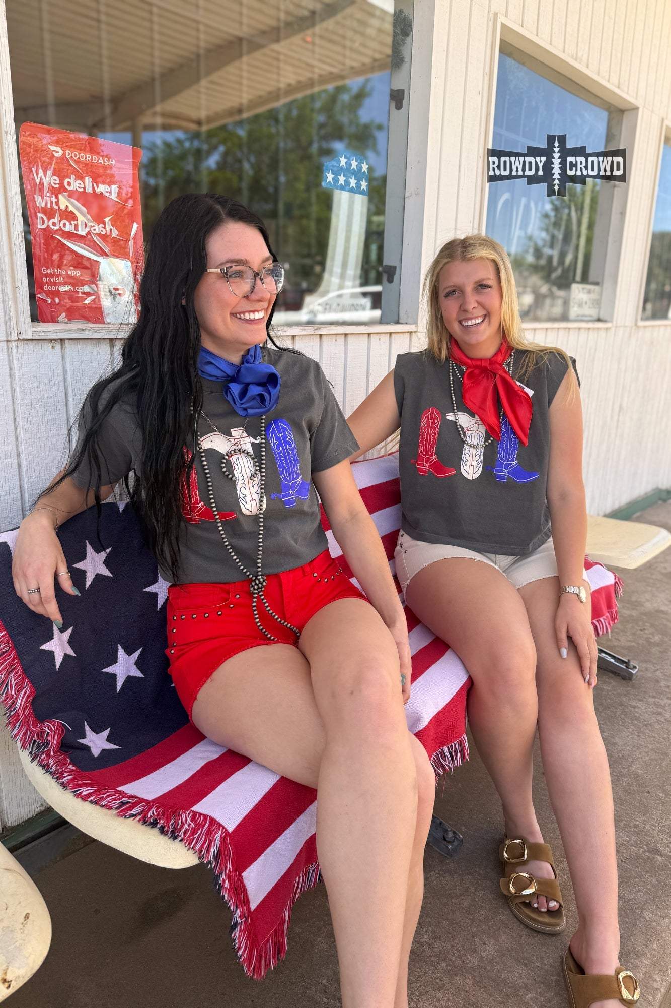 DS Red, White & Boots Tank