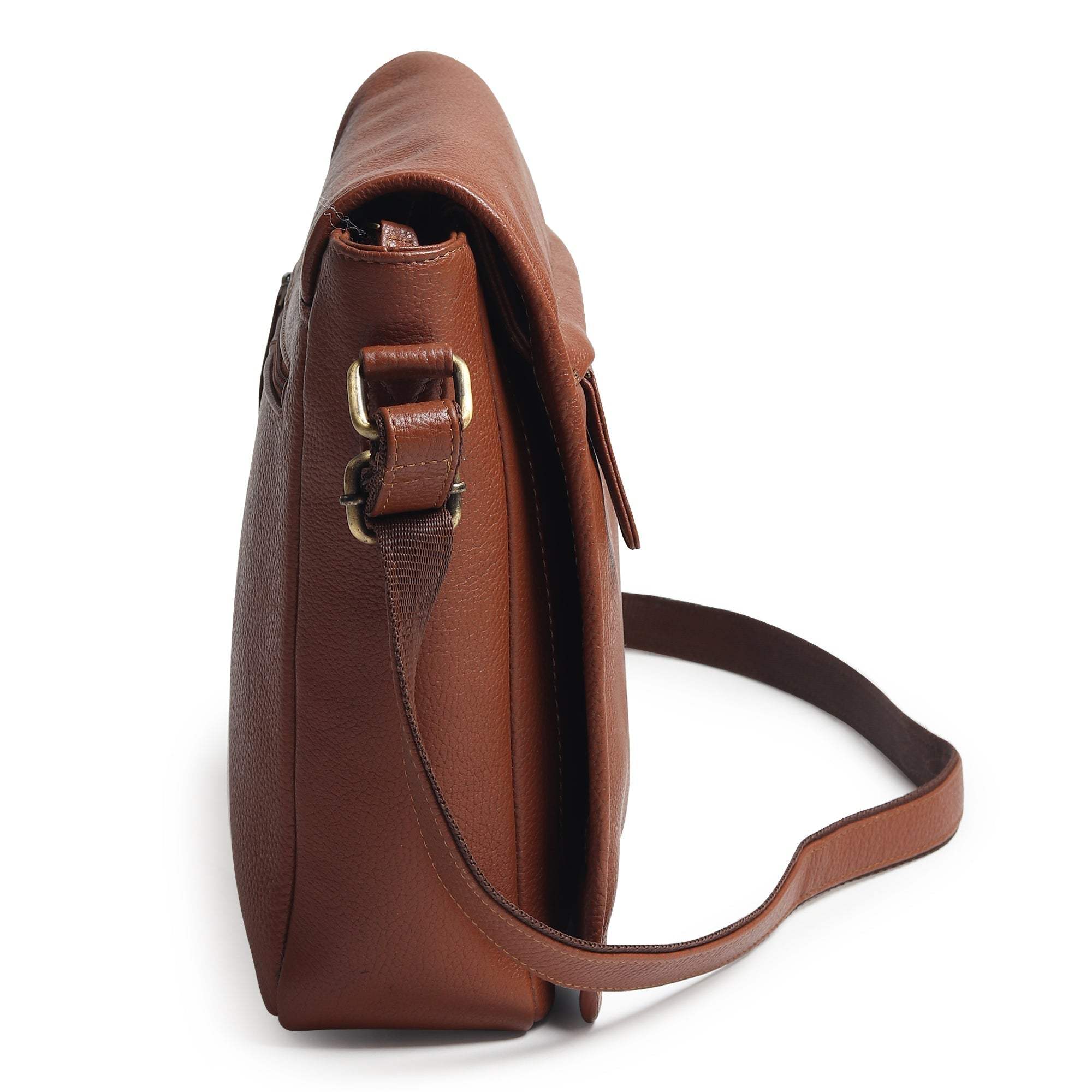 Leather Crossbody Bag for Travel Work - Classy Leather Bags - Flyclothing LLC