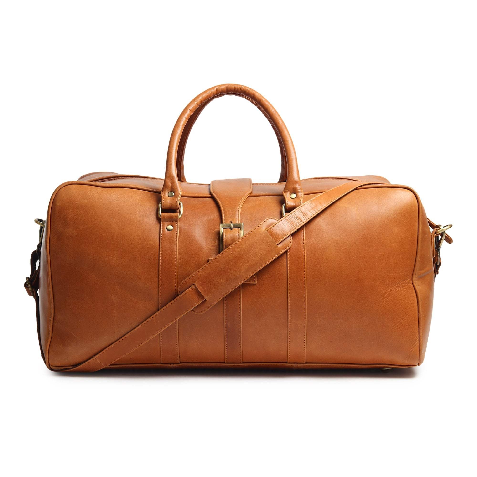 Port Blair Leather Duffle Travel Bag - Classy Leather Bags - Flyclothing LLC