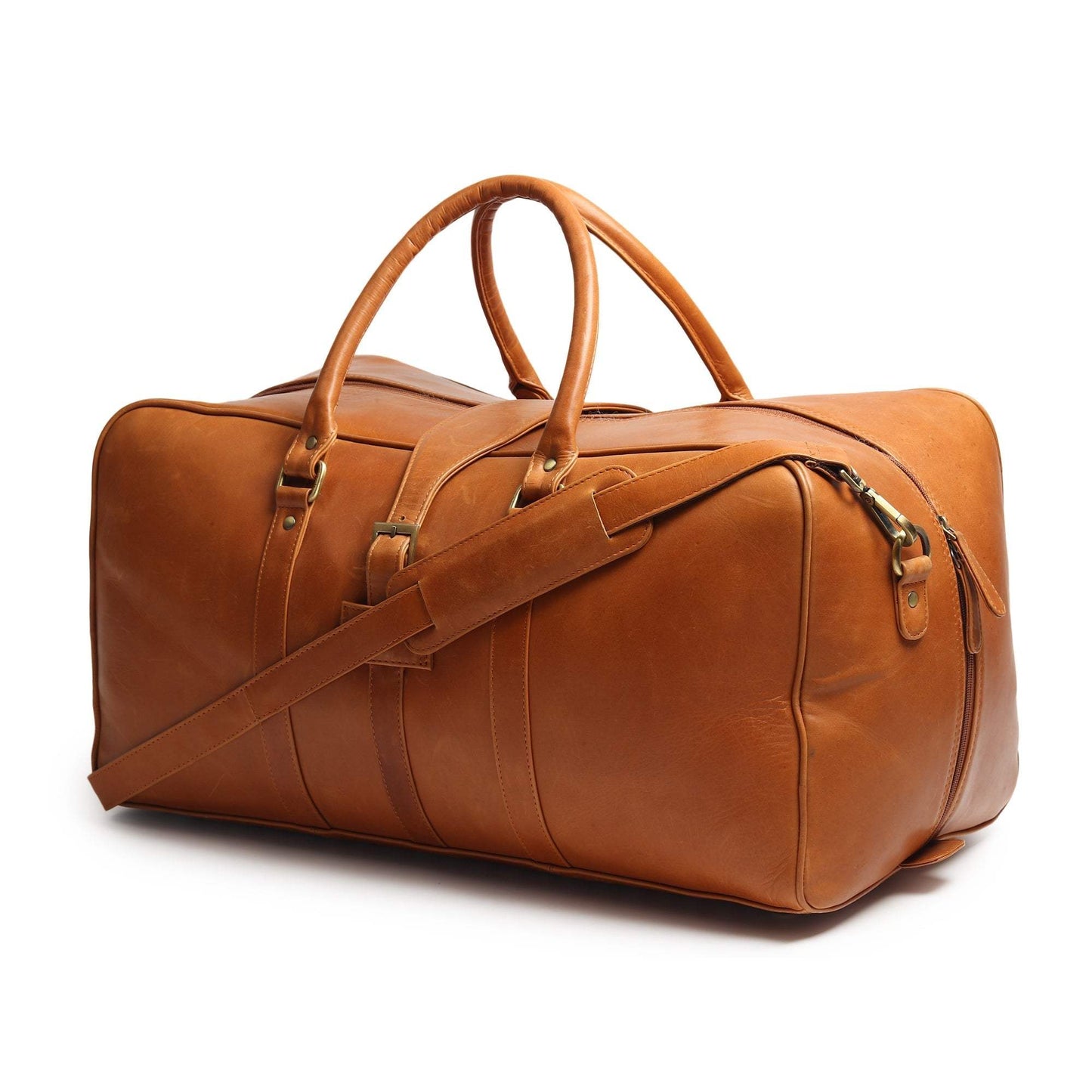 Port Blair Leather Duffle Travel Bag - Classy Leather Bags - Flyclothing LLC