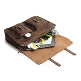 Buffalo Leather Messenger Bag - Classy Leather Bags - Flyclothing LLC