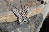 LOAS1374 - Rhodium Plating 925 Sterling Silver Chain Pendant with Crystal in Clear - Alamode