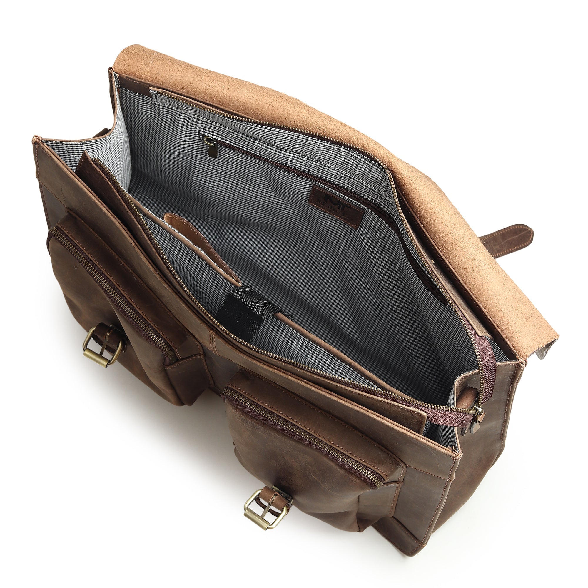 Buffalo Leather Messenger Bag - Classy Leather Bags - Flyclothing LLC