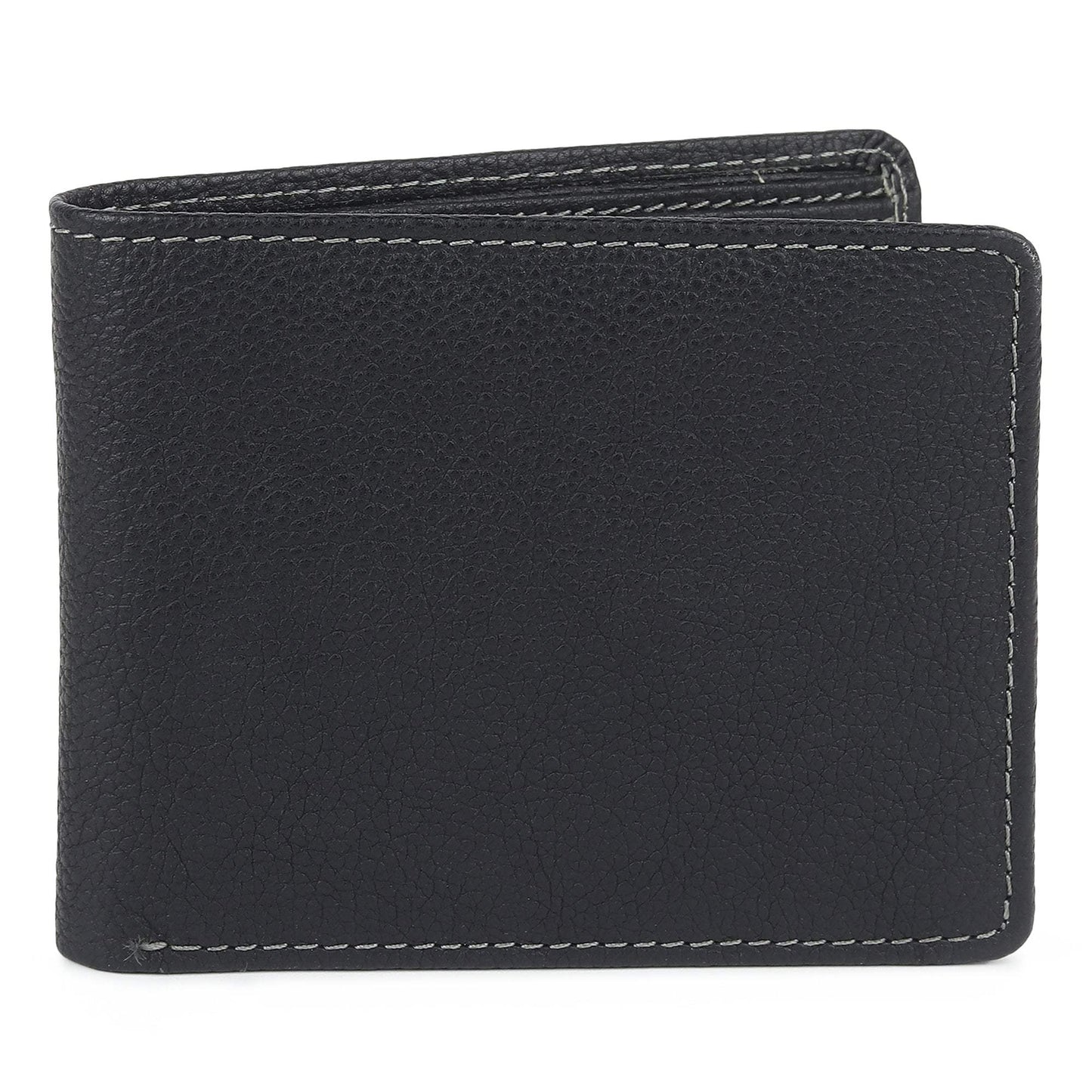 Black Textured Leather Mens Wallet - Classy Leather Bags - Flyclothing LLC
