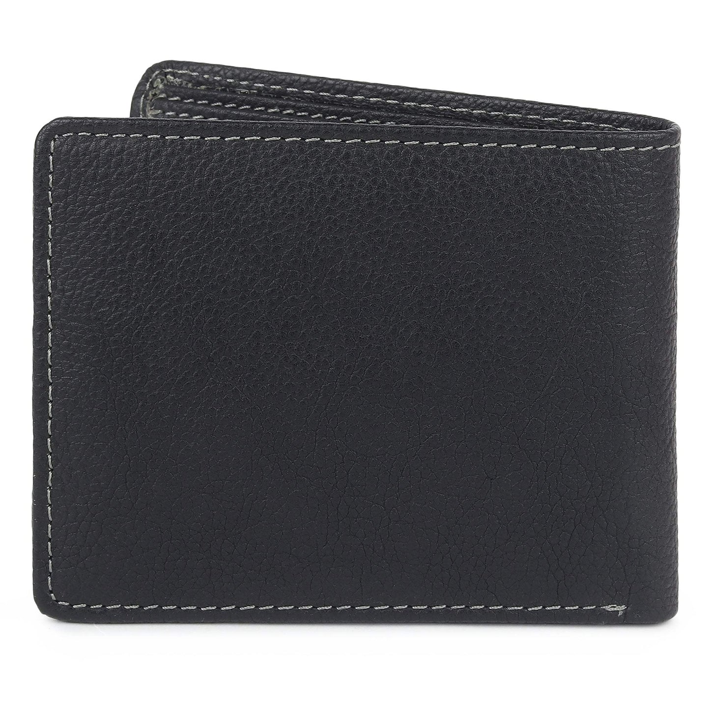 Black Textured Leather Mens Wallet - Classy Leather Bags - Flyclothing LLC