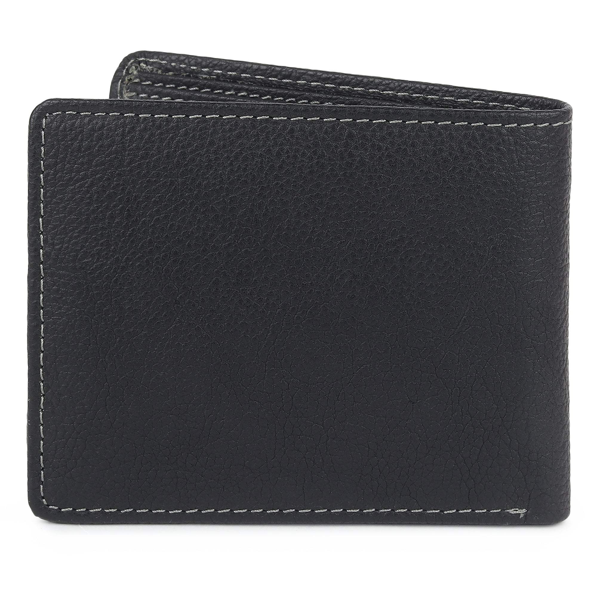 Black Textured Leather Mens Wallet - Classy Leather Bags - Flyclothing LLC
