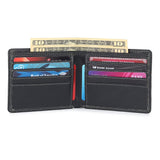 Black Textured Leather Mens Wallet - Classy Leather Bags - Flyclothing LLC