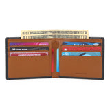 Black Minimal Contrast Wallet - Classy Leather Bags - Flyclothing LLC