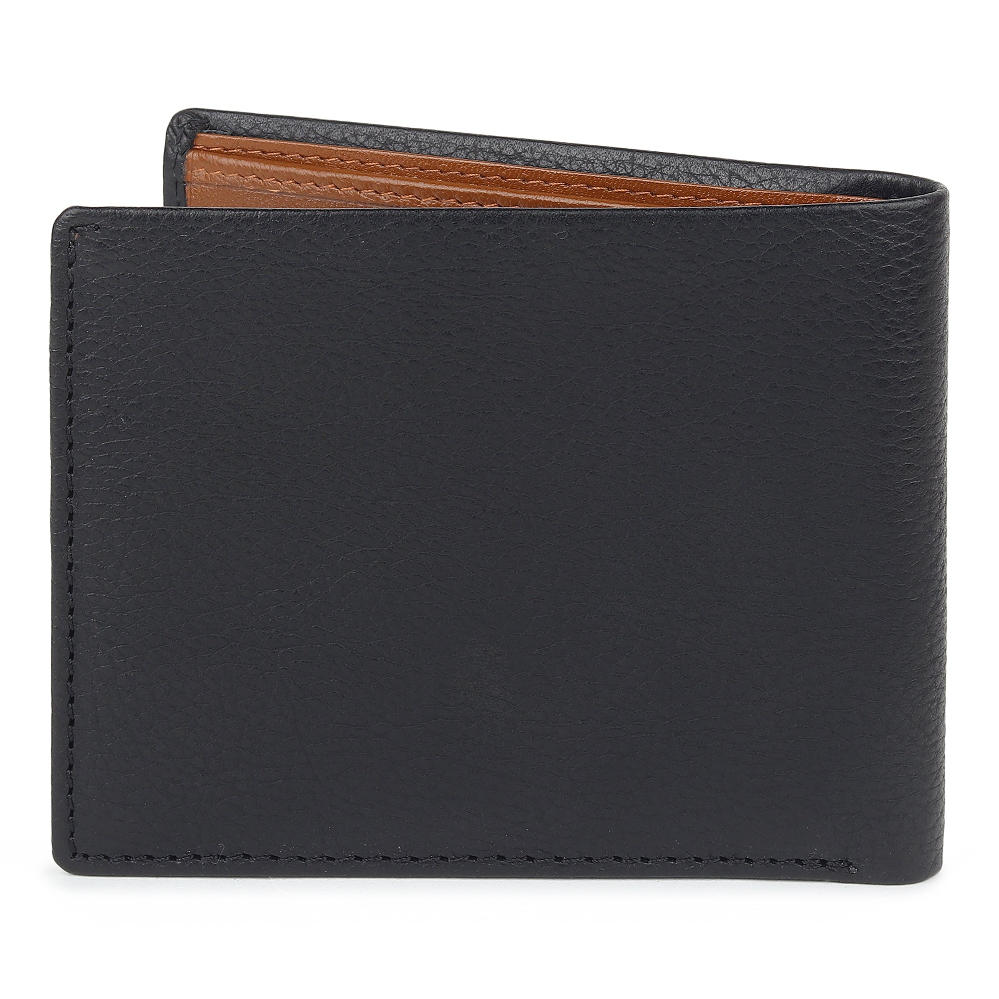 Black Minimal Contrast Wallet - Classy Leather Bags - Flyclothing LLC
