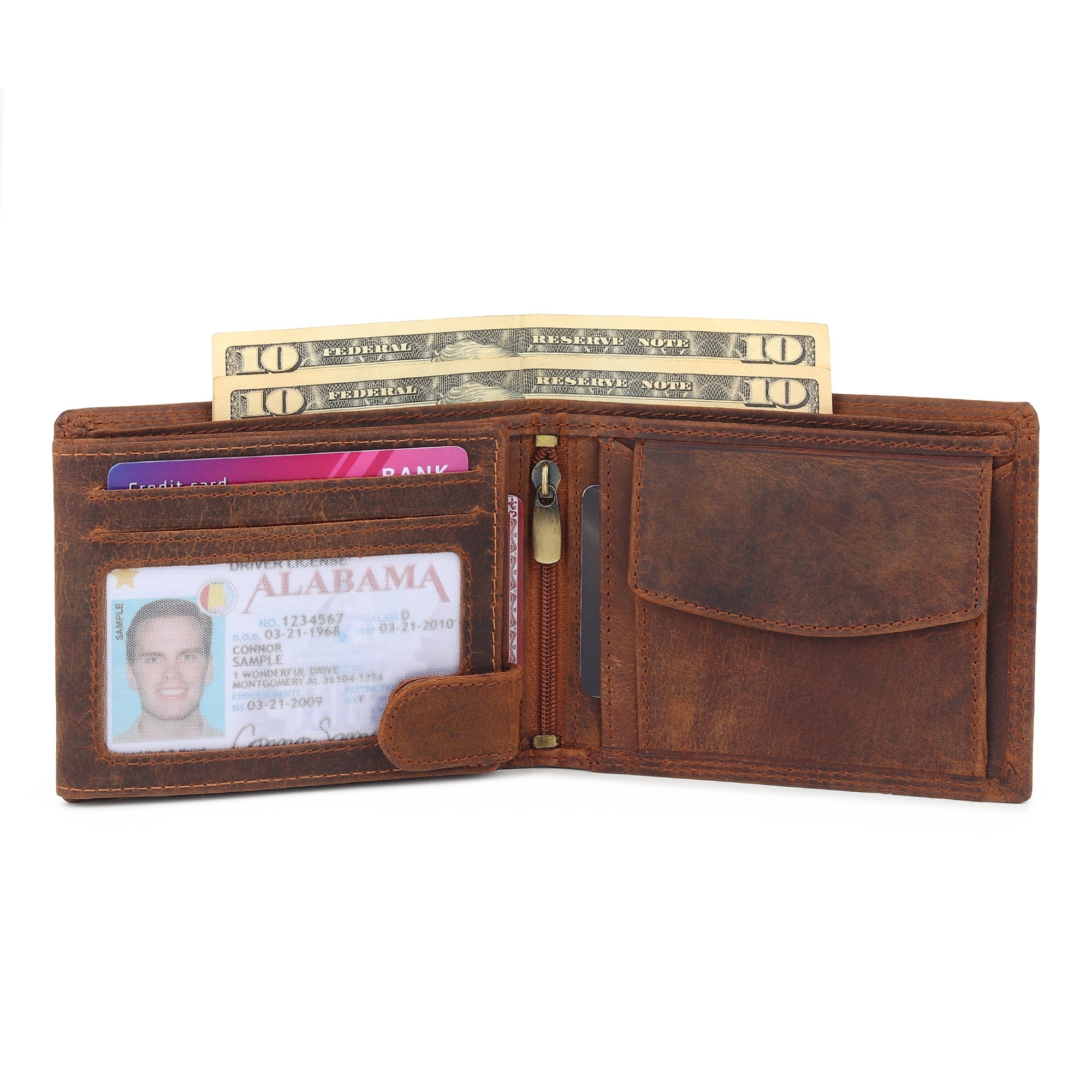 Buffalo Leather Men's Wallet - Hunter - Classy Leather Bags - Flyclothing LLC