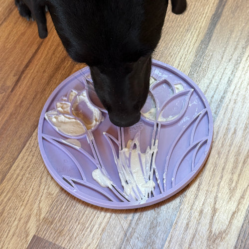Tulip Design eMat - Enrichment Lick Mat For Dogs and Cats - With Suction Cups | USA Made - SodaPup/True Dogs, LLC - Flyclothing LLC