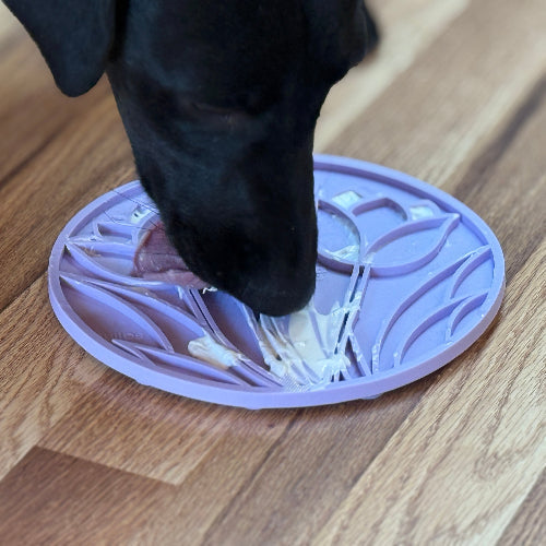 Tulip Design eMat - Enrichment Lick Mat For Dogs and Cats - With Suction Cups | USA Made - SodaPup/True Dogs, LLC - Flyclothing LLC