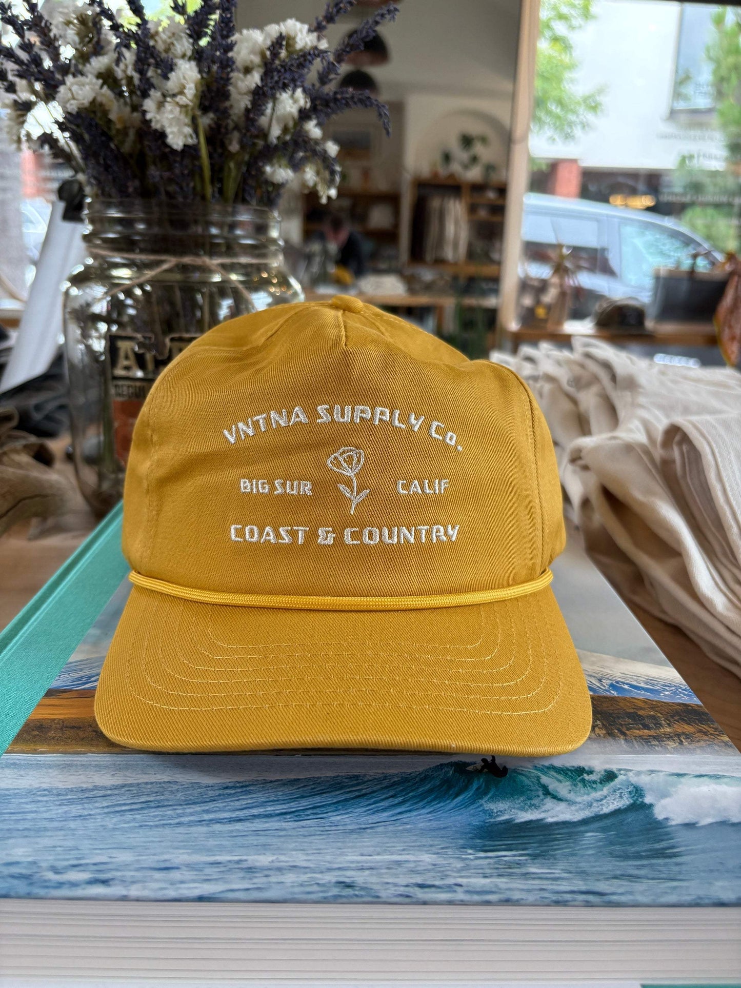 VNTNA Poppy Hat 5 Panel Rope Hat in Mustard