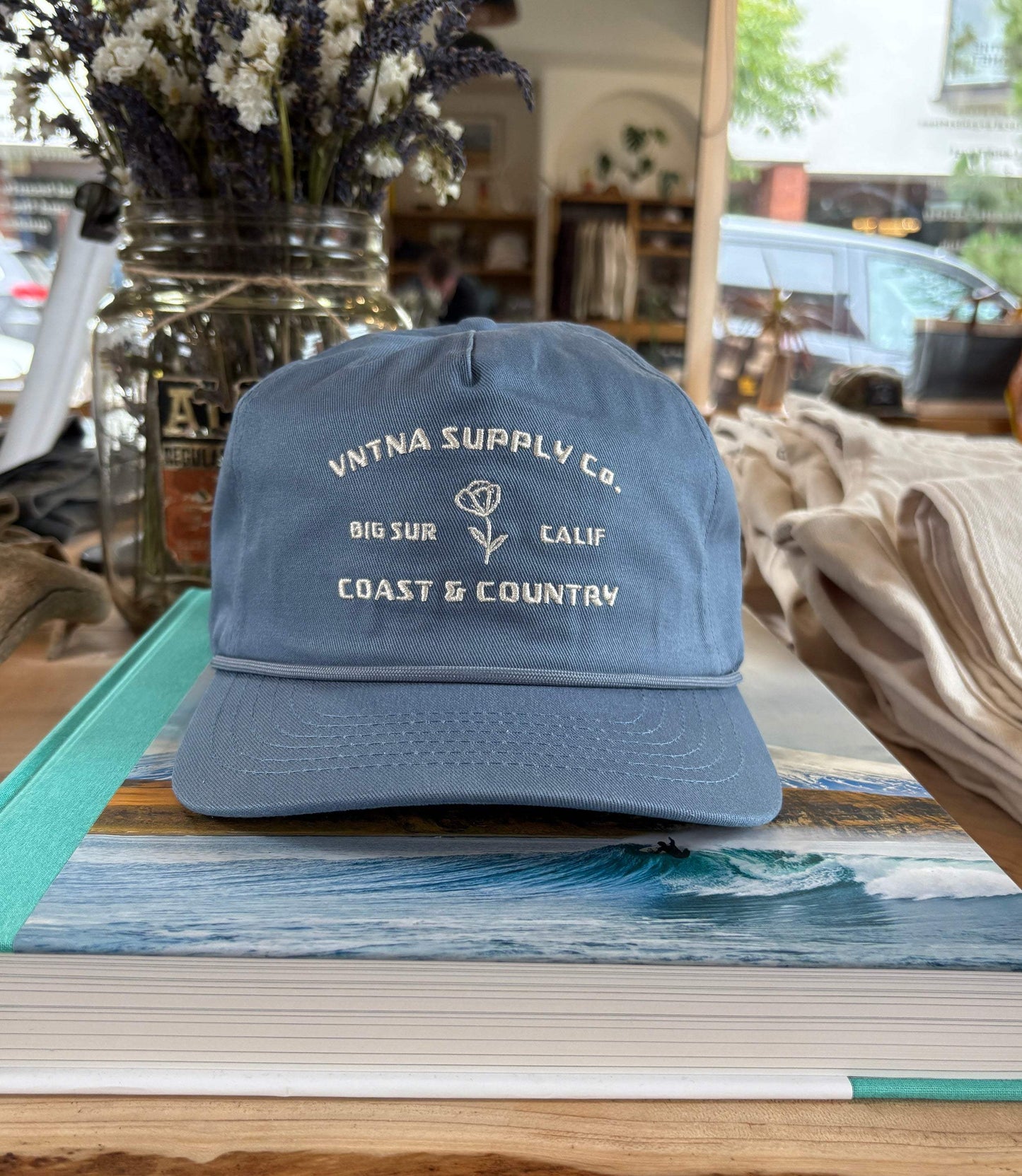 VNTNA Poppy Hat 5 Panel Rope Hat in Slate Blue