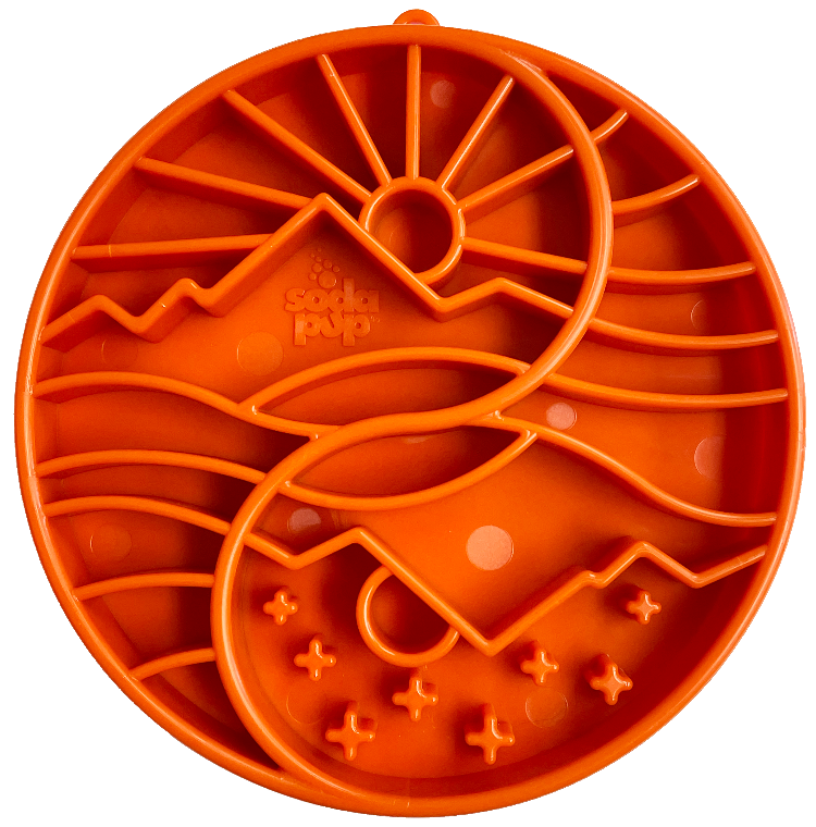 Sun and Moon eTray - Shallow Slow Feeder Dog Bowl for Enrichment | USA Made - SodaPup/True Dogs, LLC - Flyclothing LLC