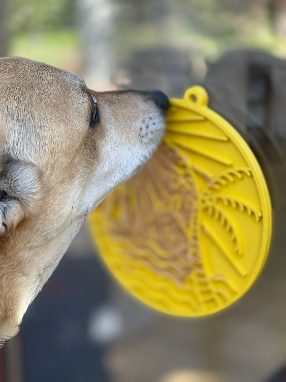 Sun n' Sea eMat - Enrichment Lick Mat For Dogs and Cats - With Suction Cups - Beach Design | USA Made - SodaPup/True Dogs, LLC - Flyclothing LLC