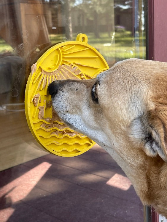 Sun n' Sea eMat - Enrichment Lick Mat For Dogs and Cats - With Suction Cups - Beach Design | USA Made - SodaPup/True Dogs, LLC - Flyclothing LLC