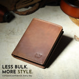 Buffalo Leather Men's Wallet - Vertical - Classy Leather Bags - Flyclothing LLC