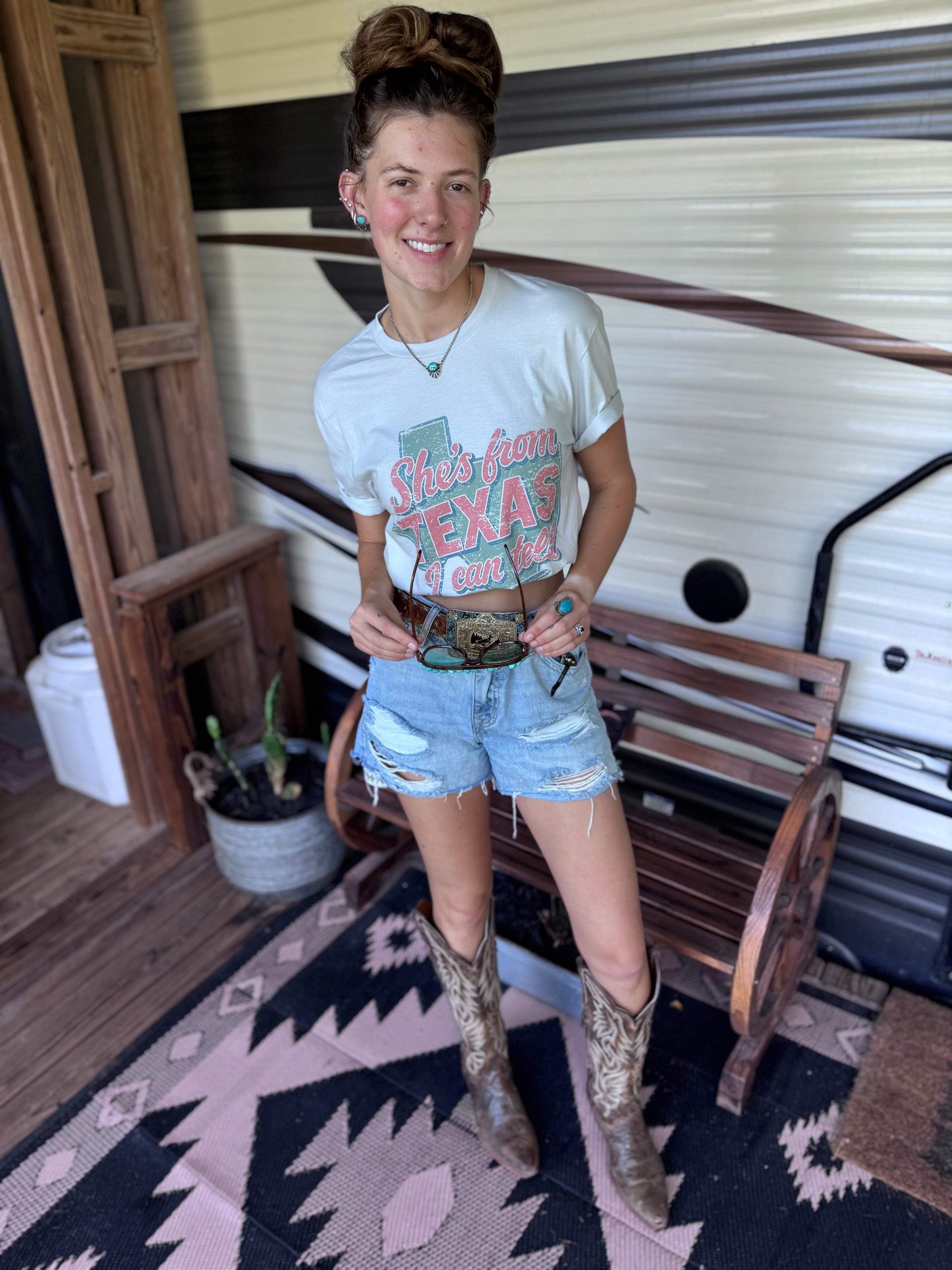 She's From Texas I Can Tell Graphic Tee - Wild Junkie - Flyclothing LLC