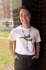 DS Leopard Spur Tee- WHITE