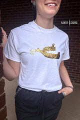 DS Leopard Spur Tee- WHITE