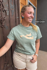 DS Metallic Spur Tee- DESERT GREEN