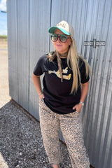 DS Leopard Spur Tee- BLACK - Rowdy Crowd Clothing - Flyclothing LLC