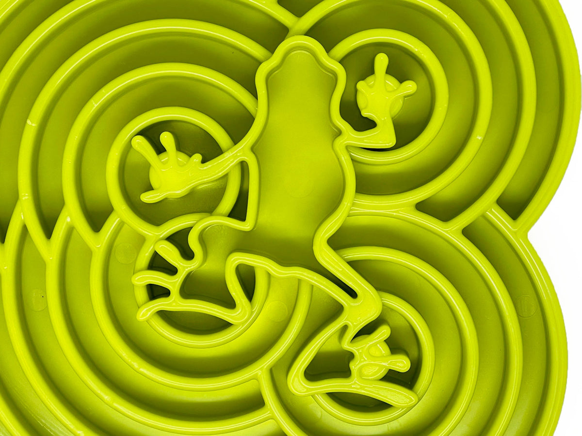 Water Frog eTray - Shallow Slow Feeder Dog Bowl for Enrichment | USA Made - SodaPup/True Dogs, LLC - Flyclothing LLC
