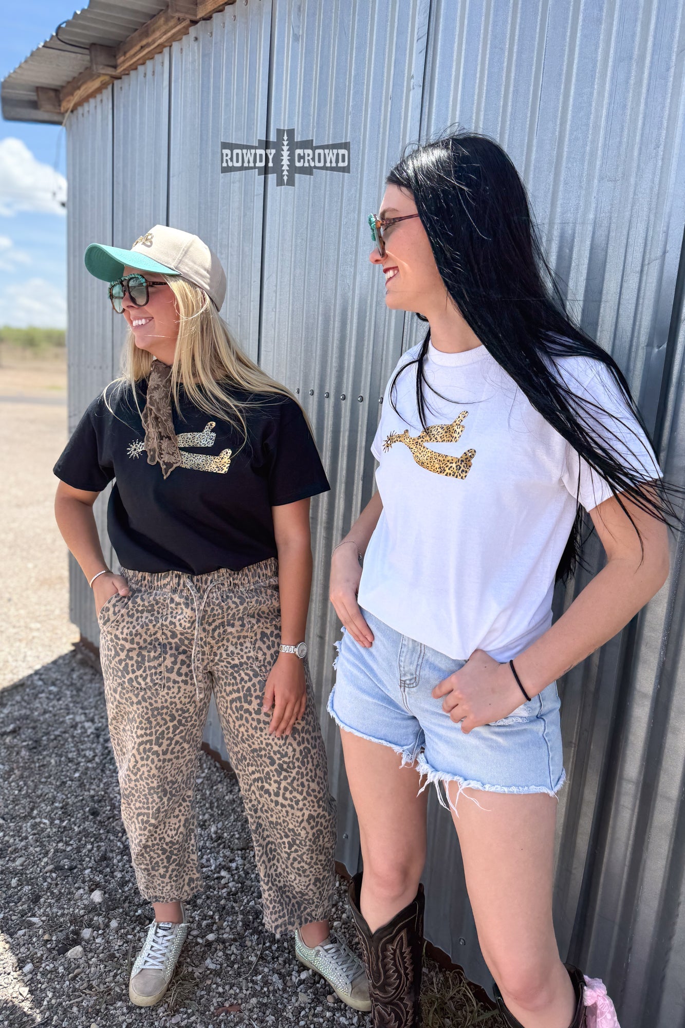 DS Leopard Spur Tee- BLACK - Rowdy Crowd Clothing - Flyclothing LLC