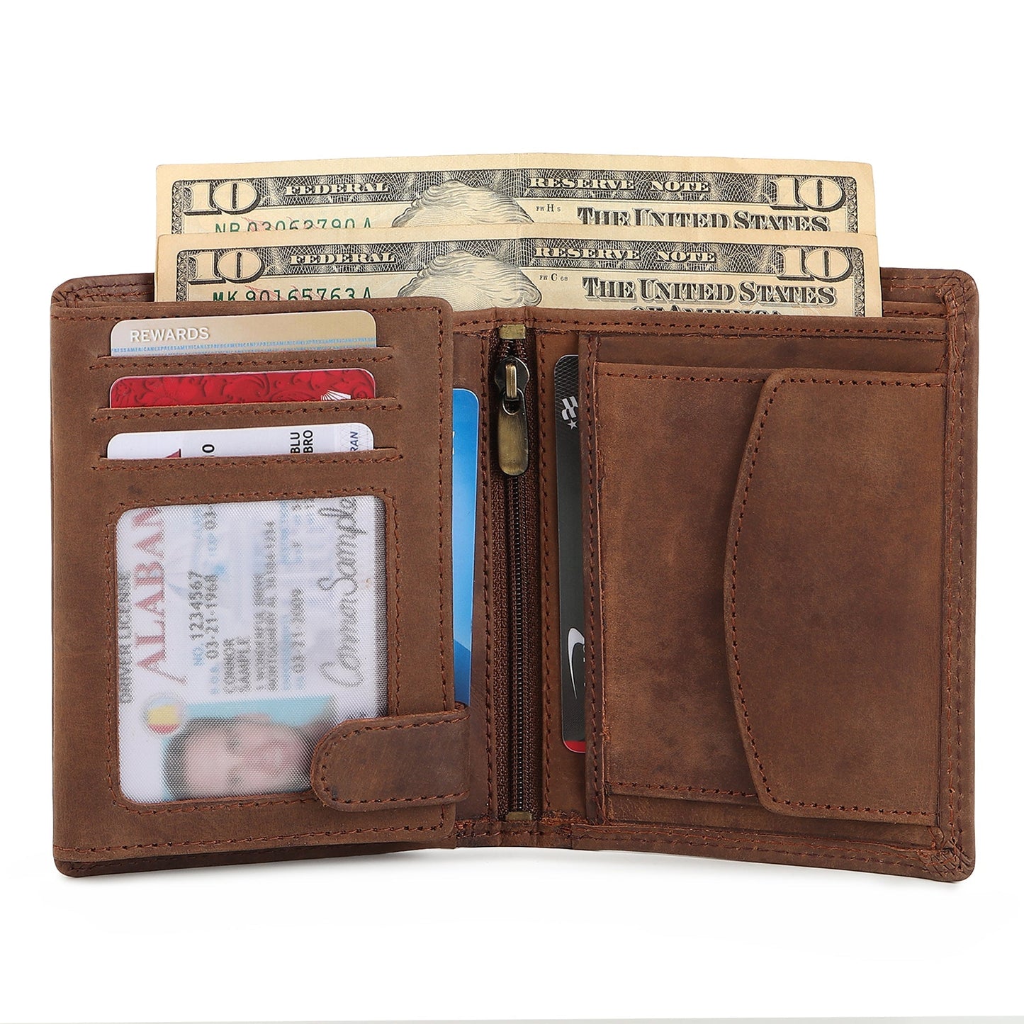 Buffalo Leather Men's Wallet - Vertical - Classy Leather Bags - Flyclothing LLC
