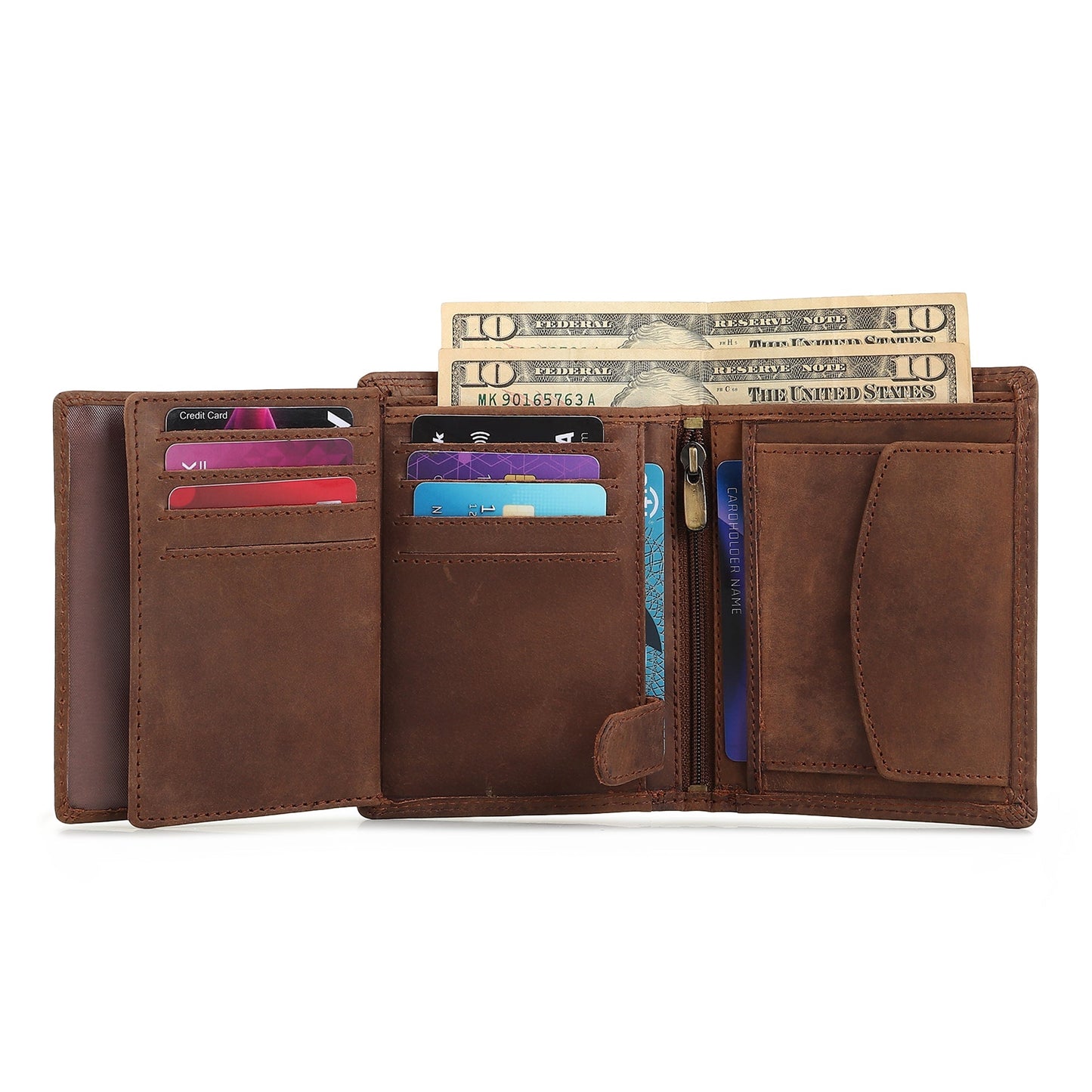 Buffalo Leather Men's Wallet - Vertical - Classy Leather Bags - Flyclothing LLC