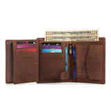 Buffalo Leather Men's Wallet - Vertical - Classy Leather Bags - Flyclothing LLC