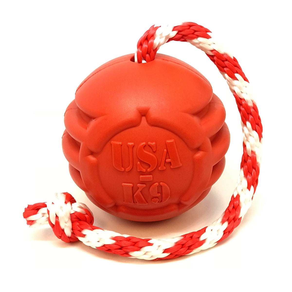 USA-K9 Stars and Stripes Rubber Dog Toy | K9 Handler Reward Toy | Red | USA Made - SodaPup/True Dogs, LLC - Flyclothing LLC