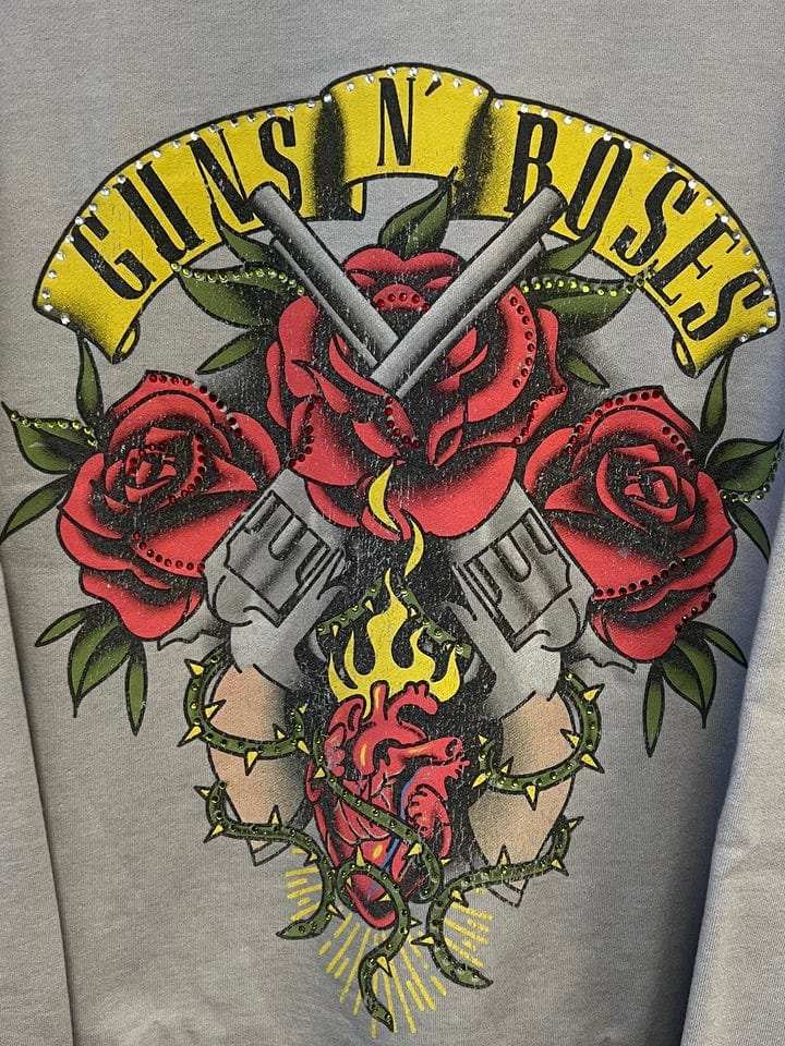 Guns N' Roses Guns Unisex Sweatshirt w/Rhinestones - Guns N Roses - Flyclothing LLC